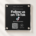 TikTok NFC + QR Plaque in black