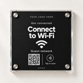 Wi-Fi NFC + QR Plaque in black