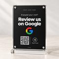 Google Review NFC + QR Stand in black