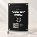 Digital Menu NFC + QR Stand in black